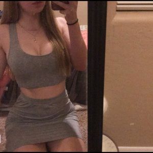 Fashion nova gray 2 piece